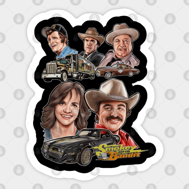 Smokey and the bandit Sticker by den.make